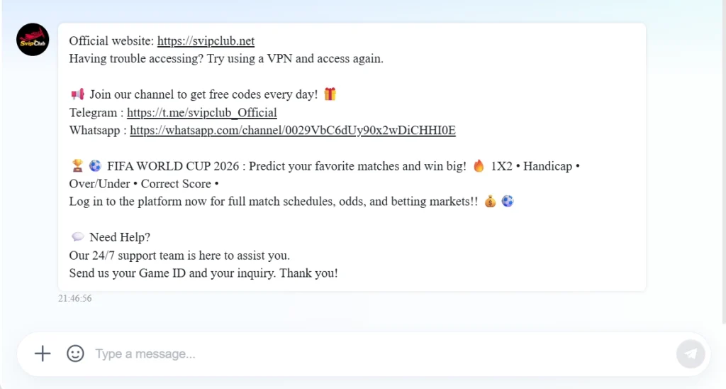 SVIP Club Help Line